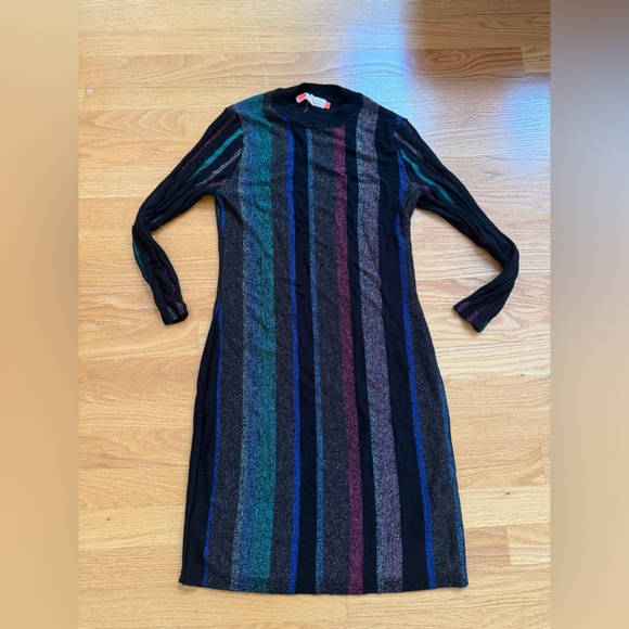 Ted Baker shimmer Striped Glitter Dress - Picture 5 of 7